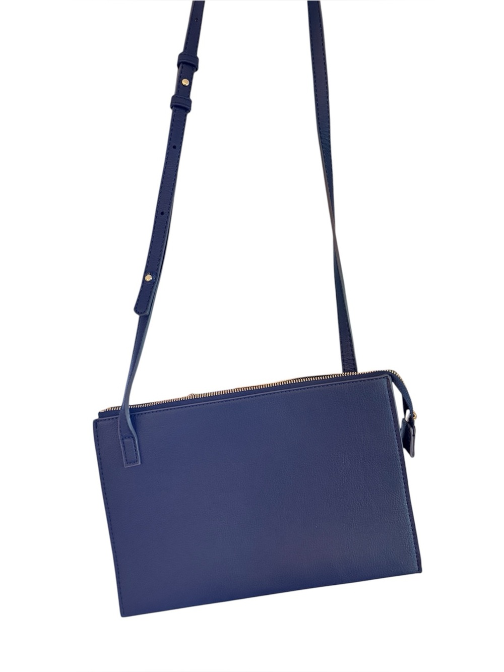 Banana Republic Navy Crossbody Bag Slim Minimalist Zip Shoulder
